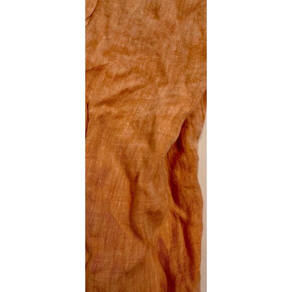 Lauren Ralph Lauren Women's Orange Cargo Utility Ankle Tie Linen Sz 14W - Picture 4 of 4